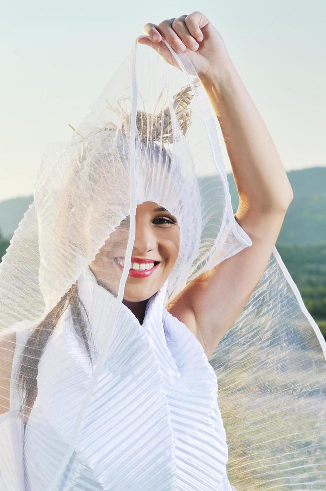 Outdoor bridal portrait photo