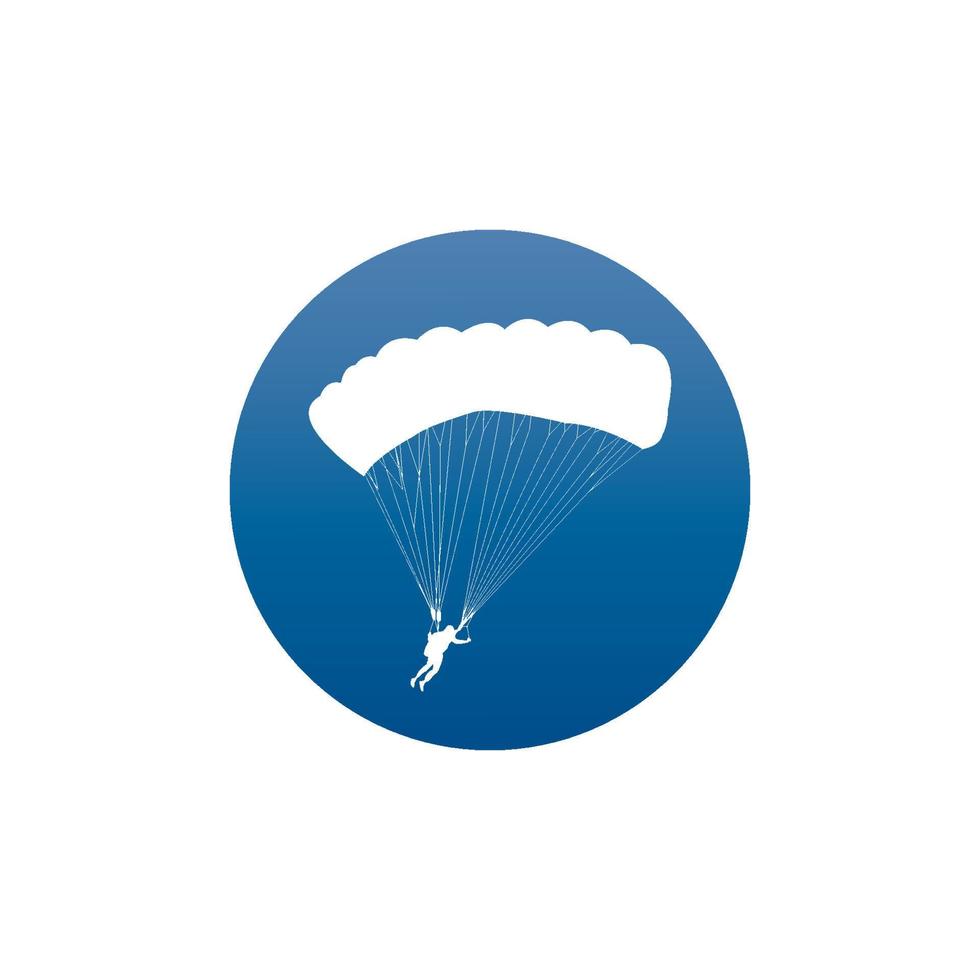 icono de paracaidismo o parapente vector