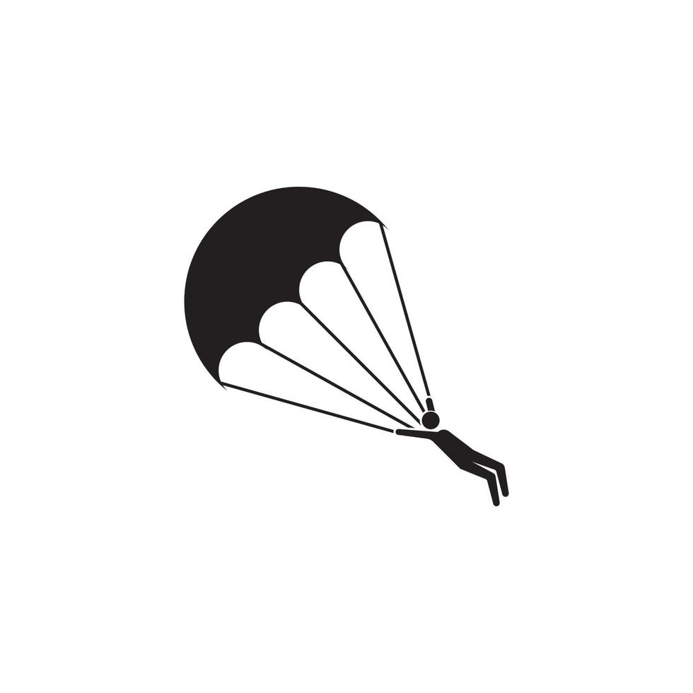 icono de paracaidismo o parapente vector