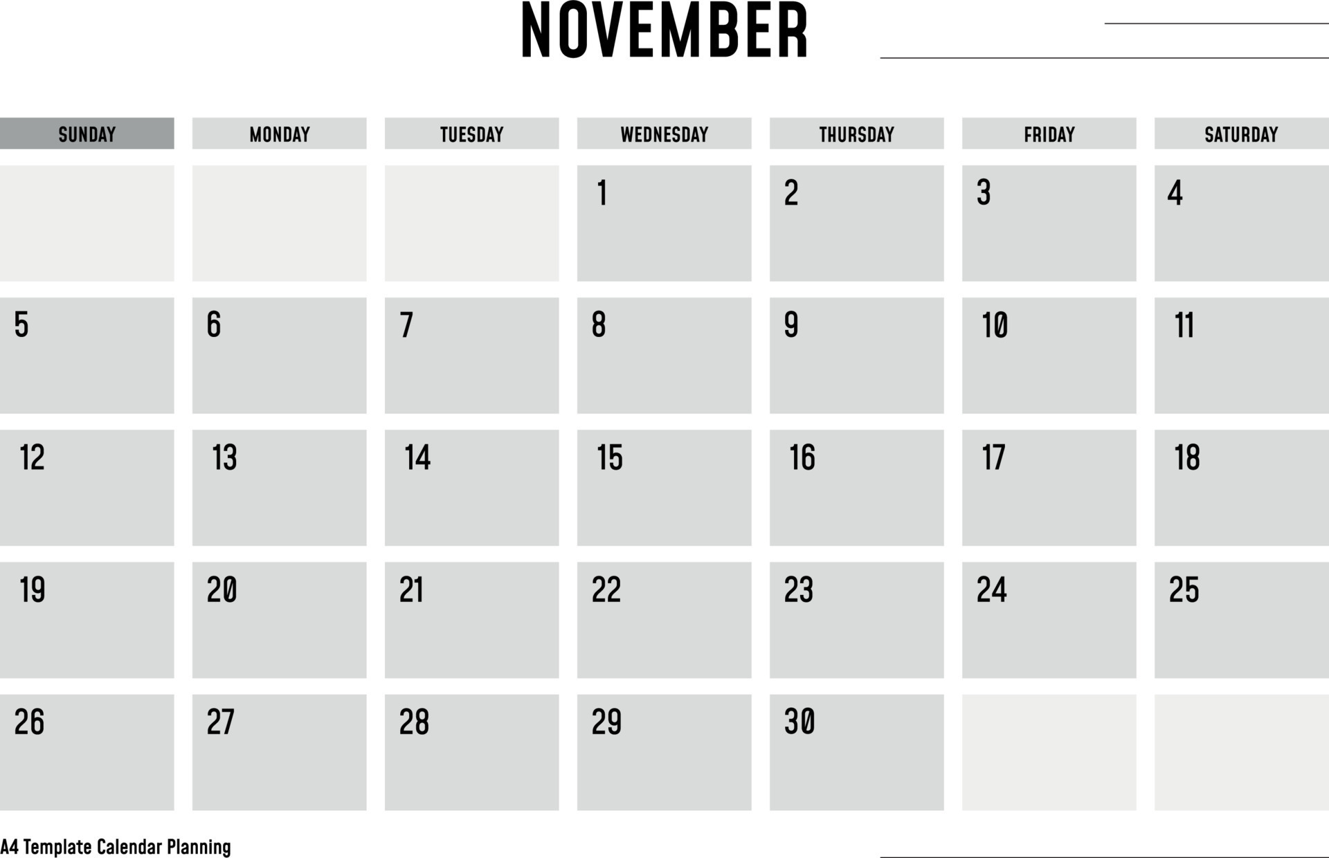 Template Calendar Planning November Vector Art At Vecteezy