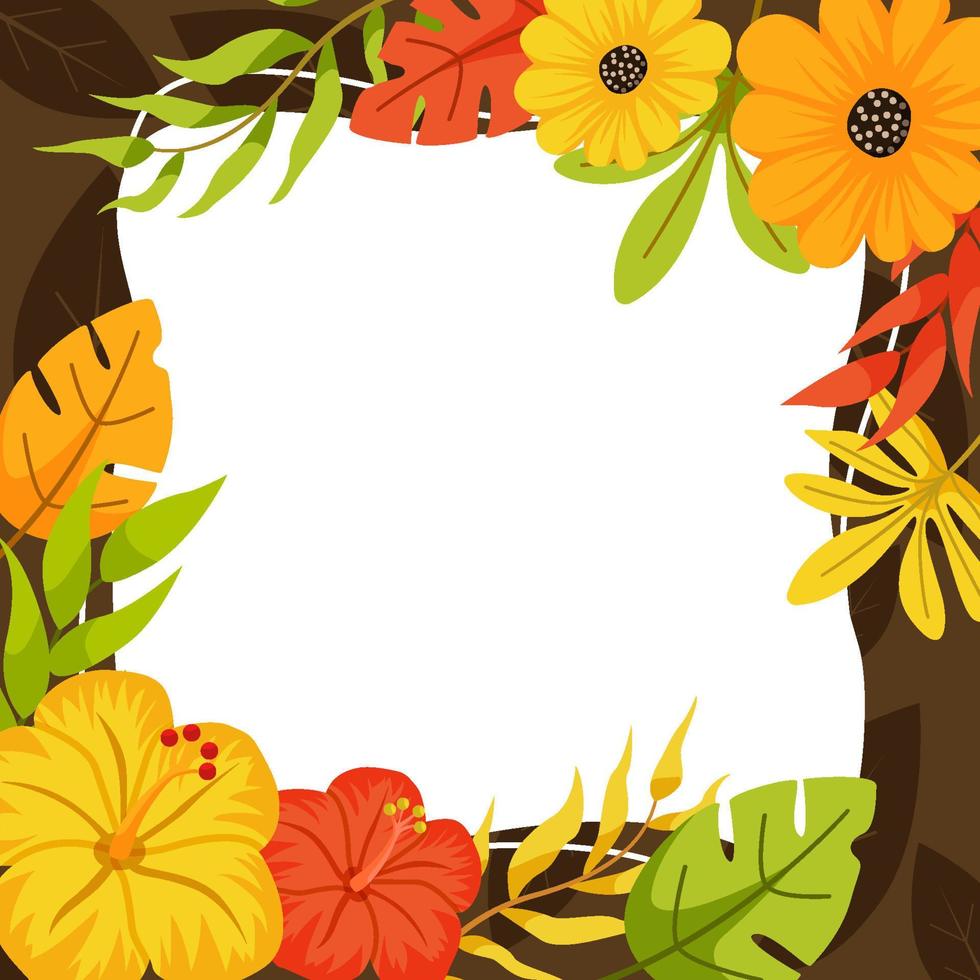 Nature Floral Border Background vector