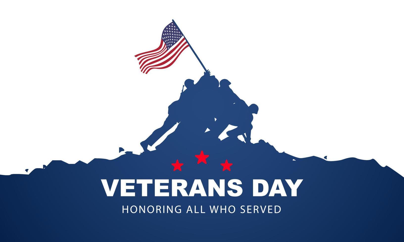 Veterans day Background Design. Greeting Card, Banner, Poster. Vector Illustration.