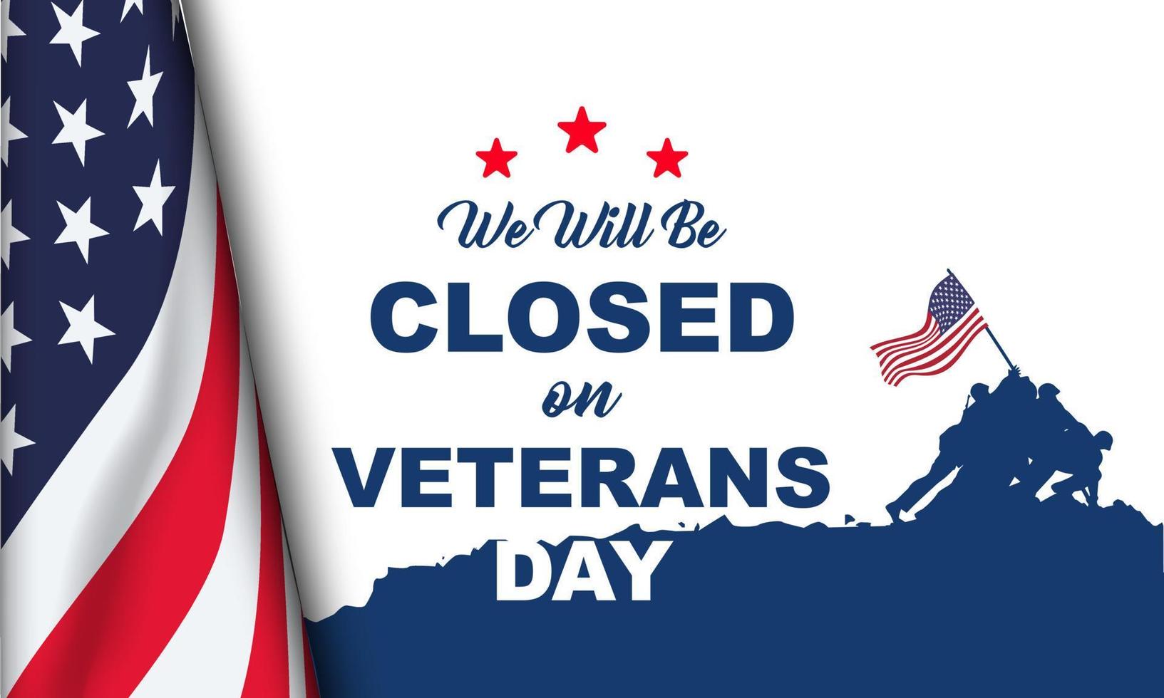 Veterans day Background Design. Greeting Card, Banner, Poster. Vector Illustration.
