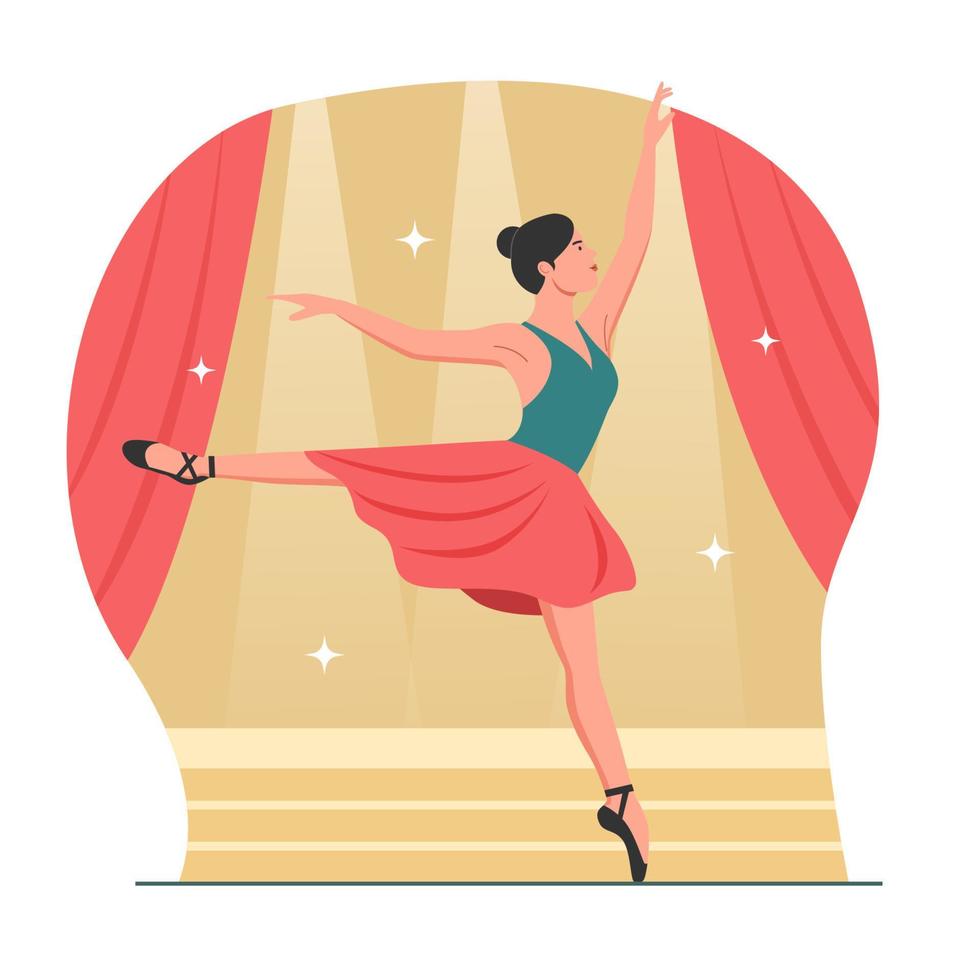 Female Dancer in Beautiful Pose vector