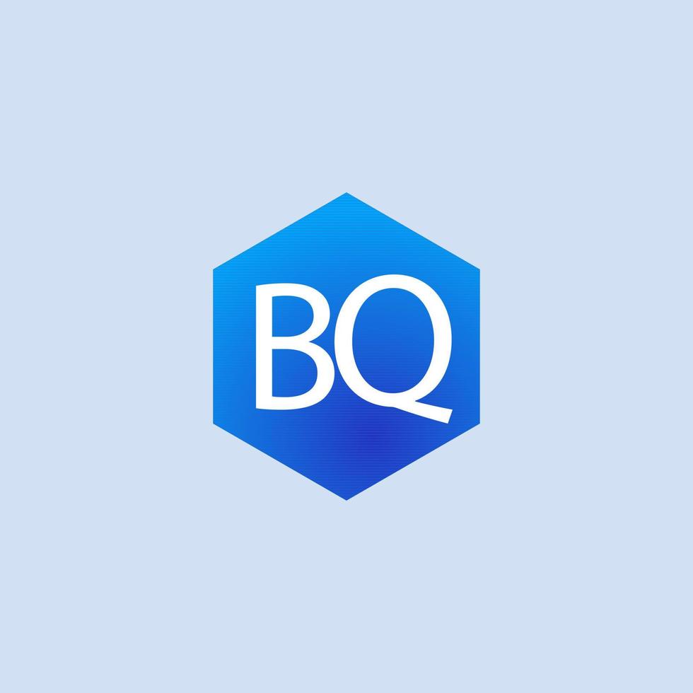 BQ blue logo design for company vector