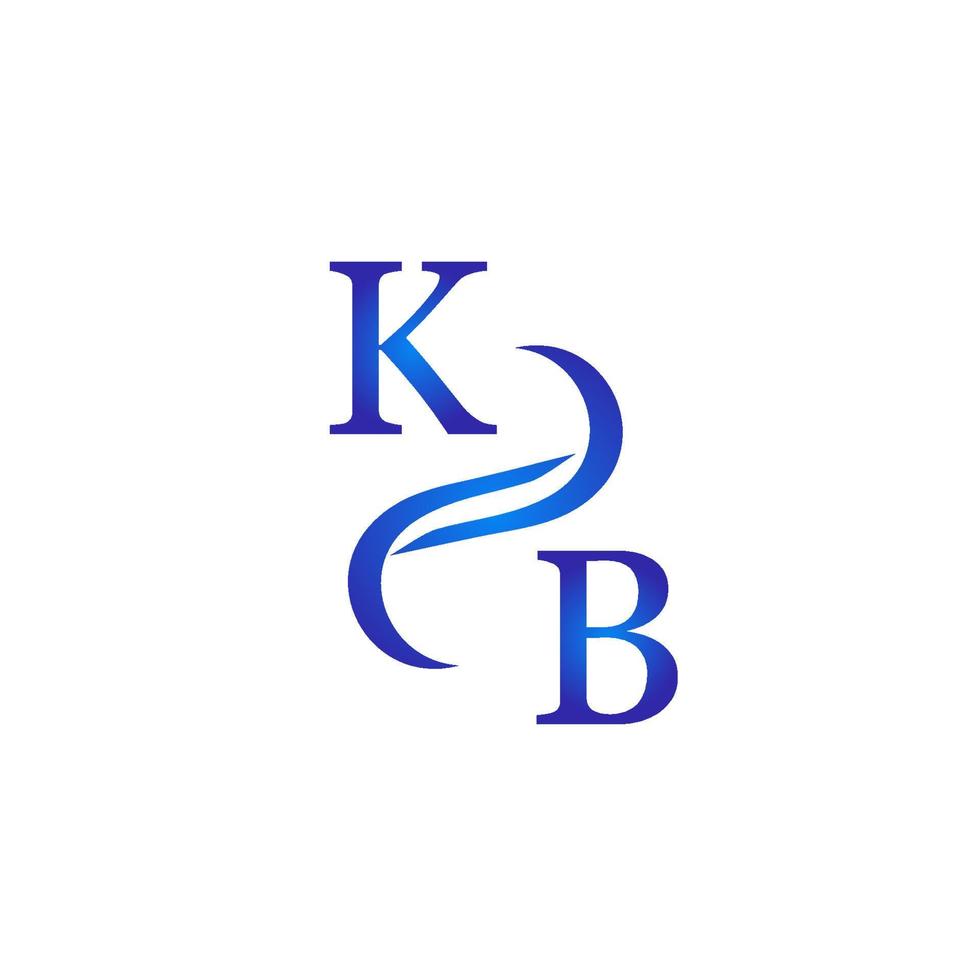 KB blue logo design for your company vector