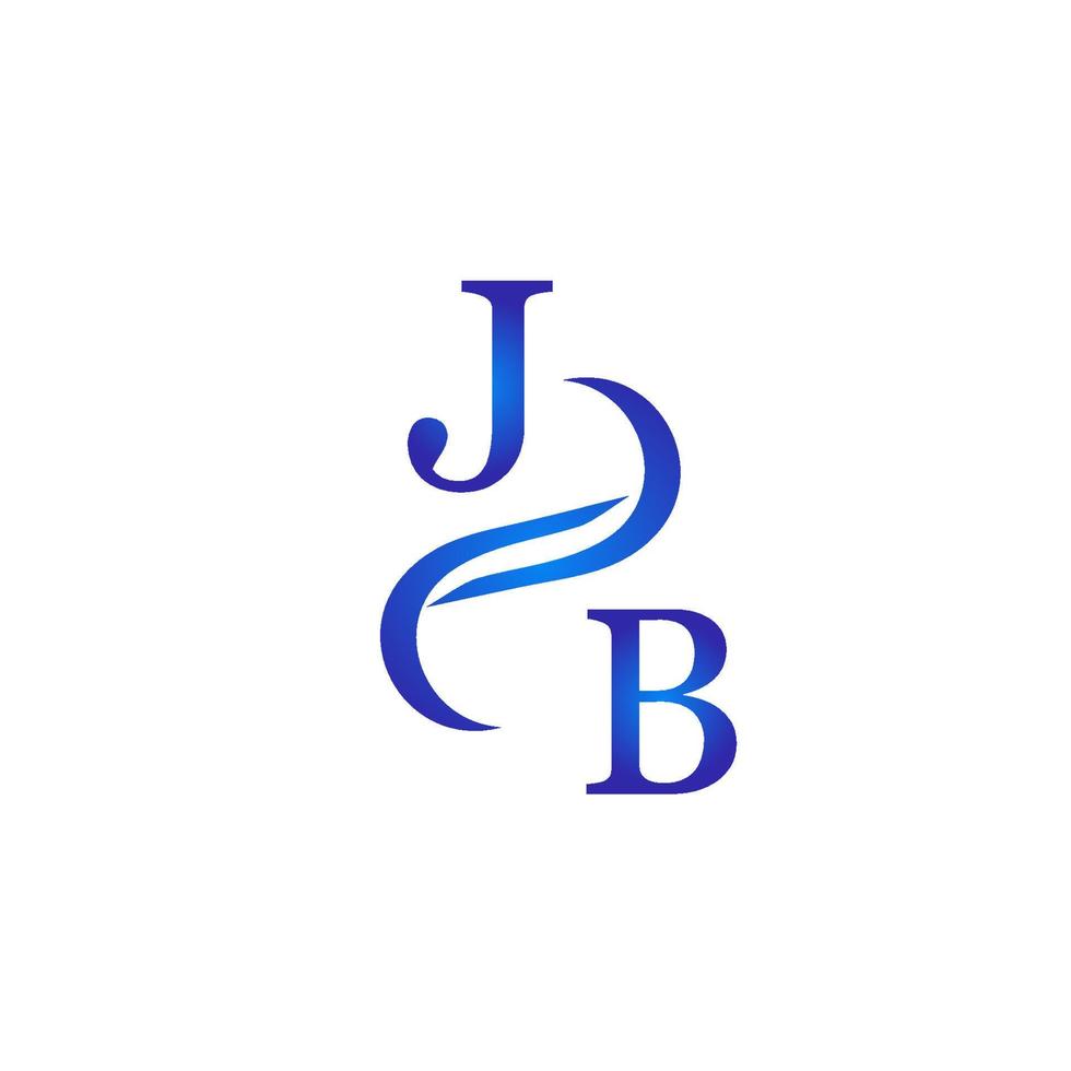 JB blue logo design for your company vector