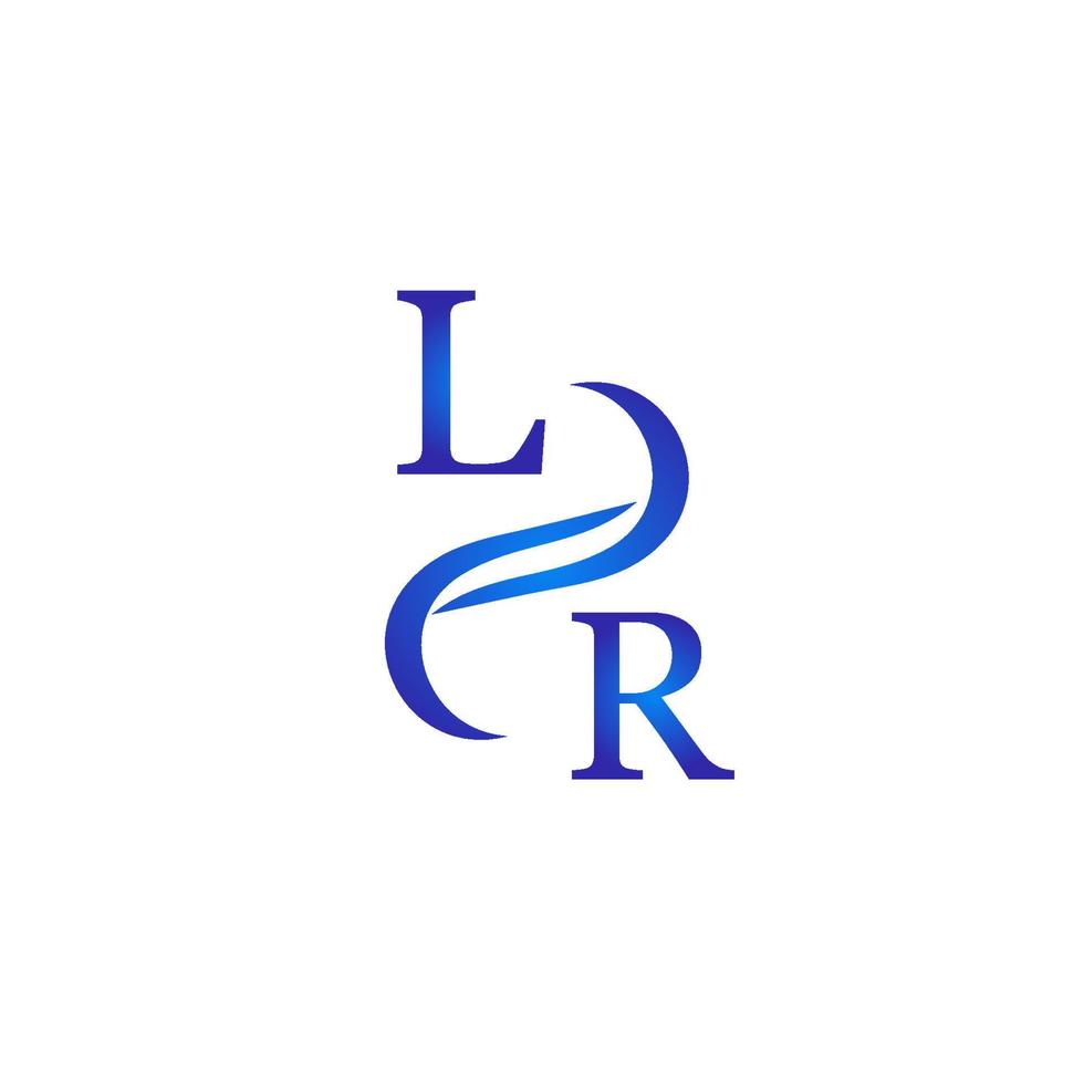 diseño de logotipo azul lr para su empresa vector