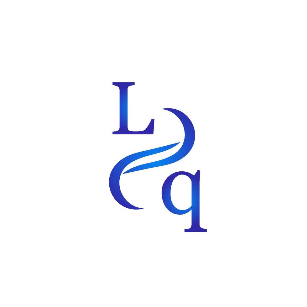LQ blue logo design for your company vector