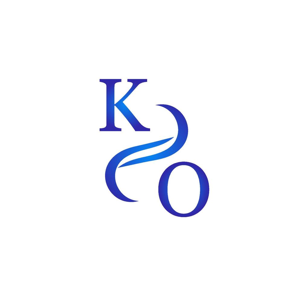 KO blue logo design for your company vector