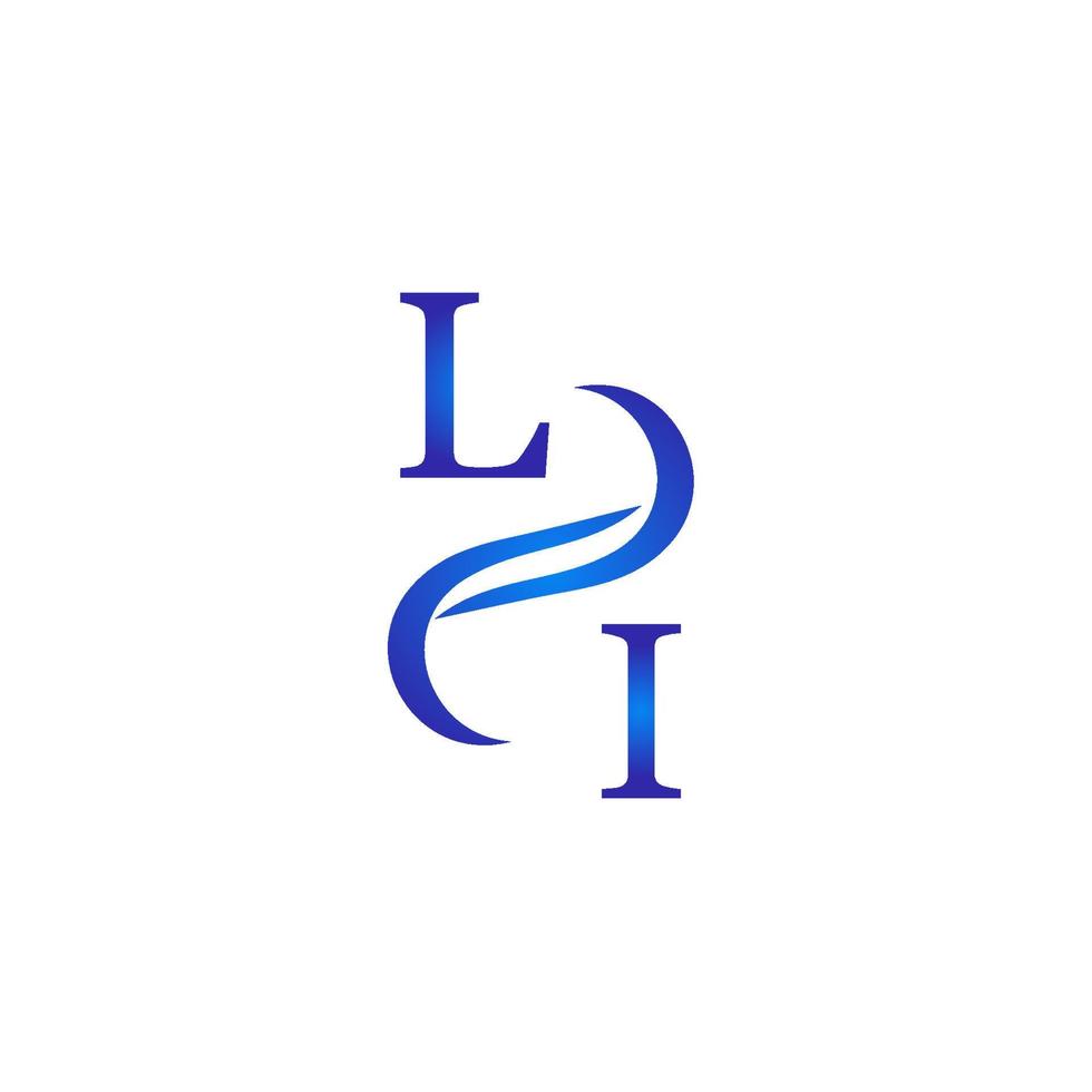 LI blue logo design for your company vector