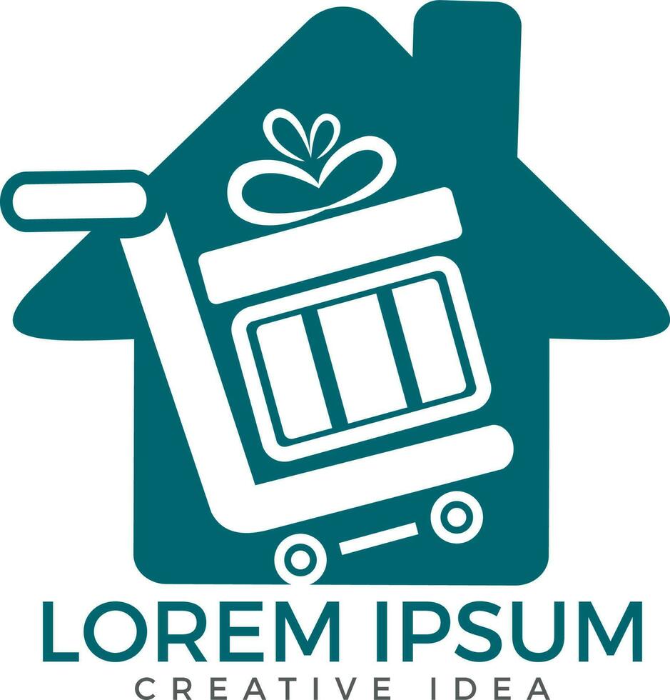 Gift House Logo Design Element. vector