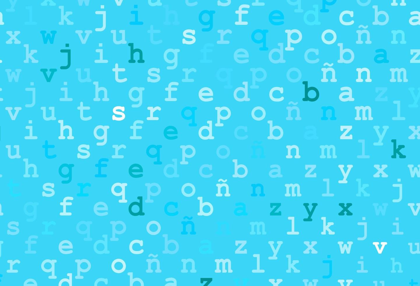 Light blue vector texture with ABC characters.