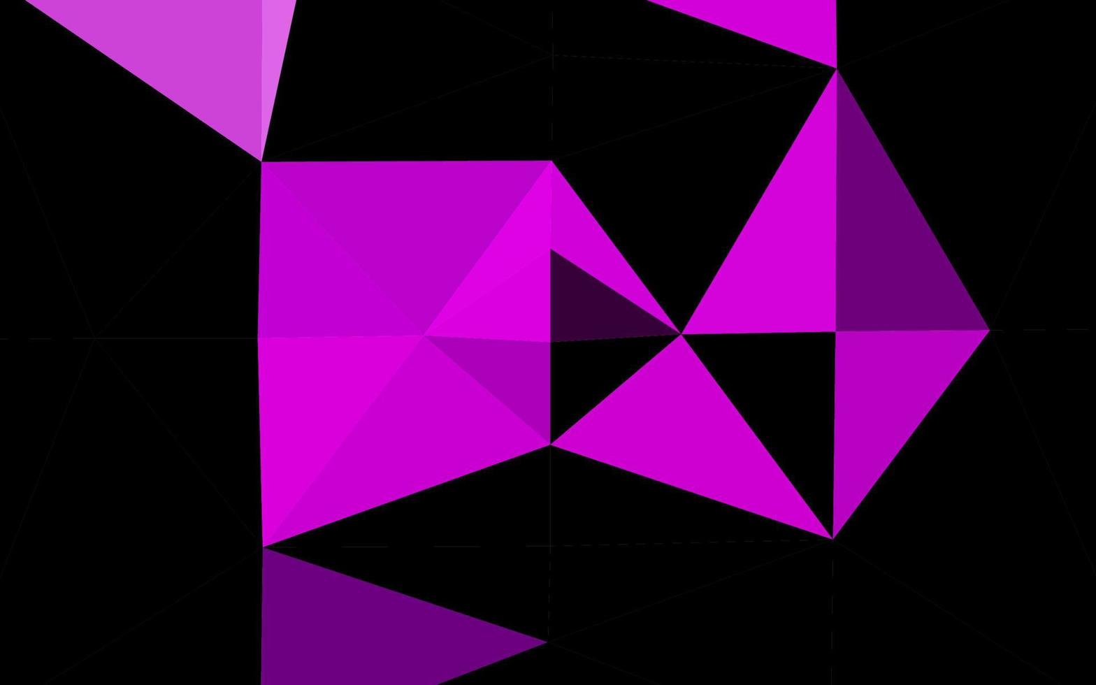 Dark Purple vector blurry triangle pattern.