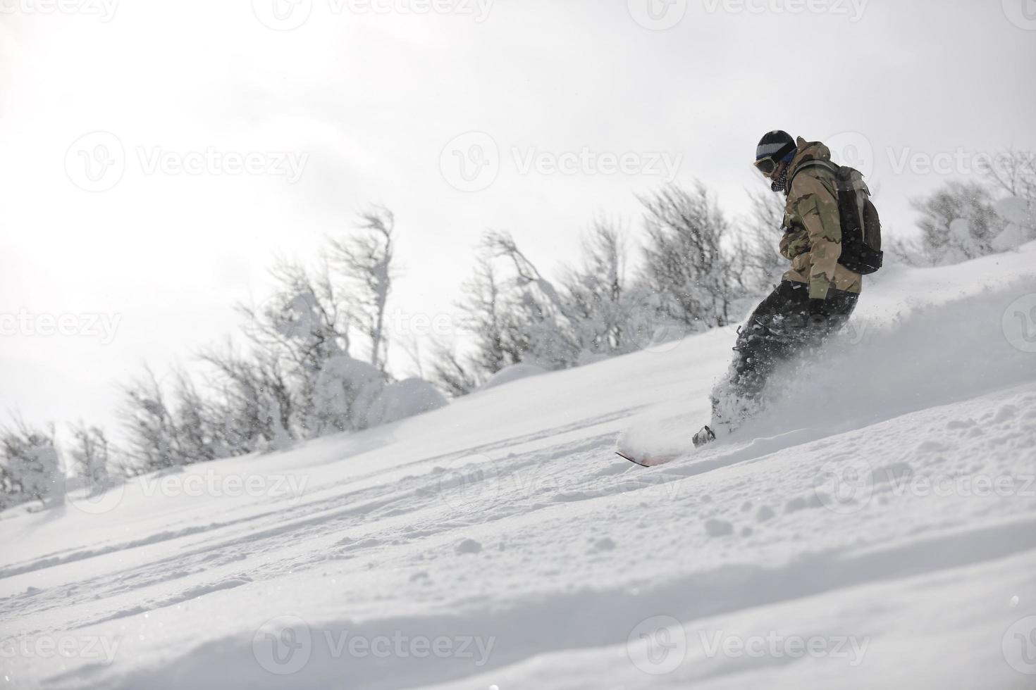 Skier on mountain photo