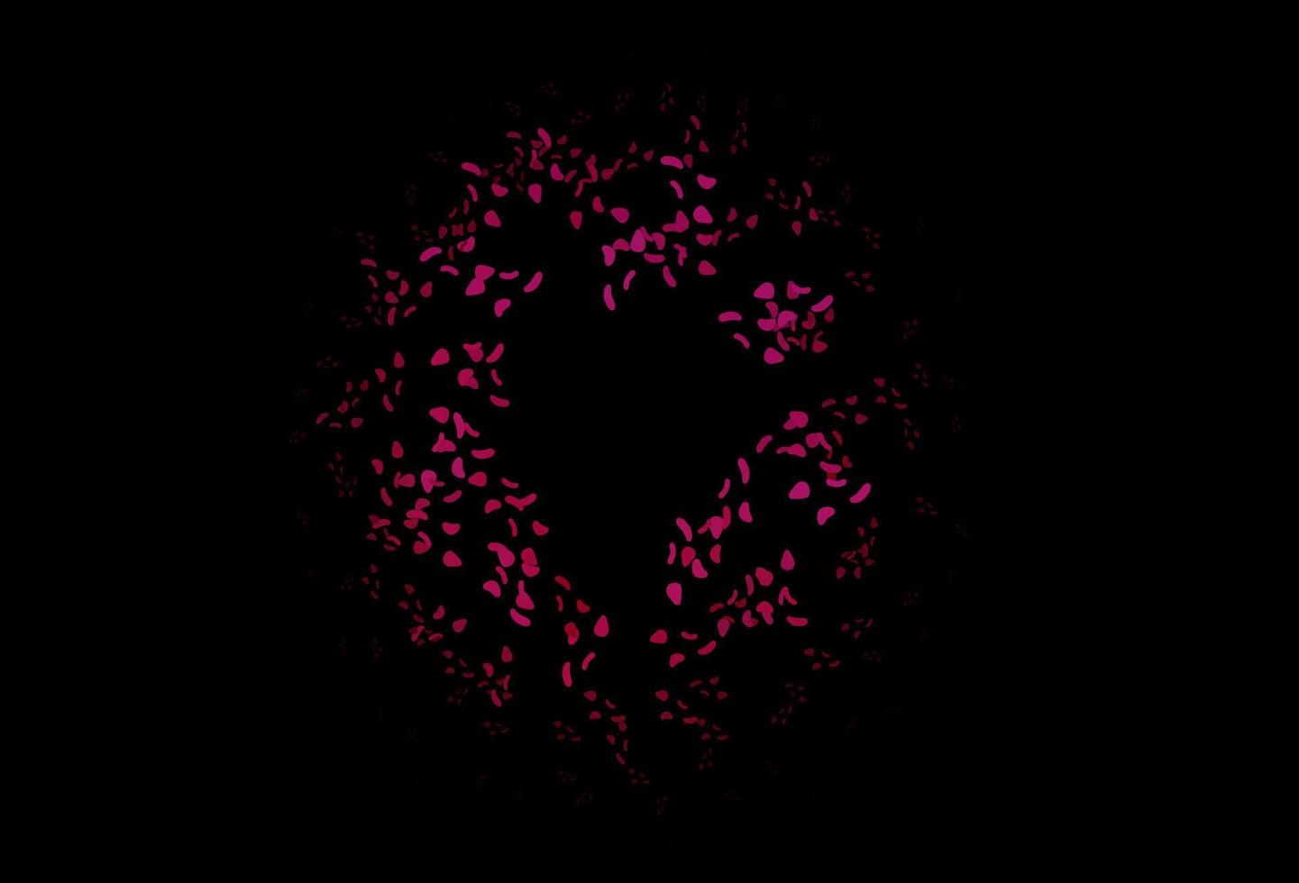 Dark Pink vector template with memphis shapes.
