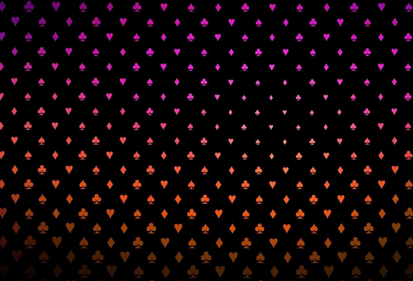 Dark pink, yellow vector template with poker symbols.