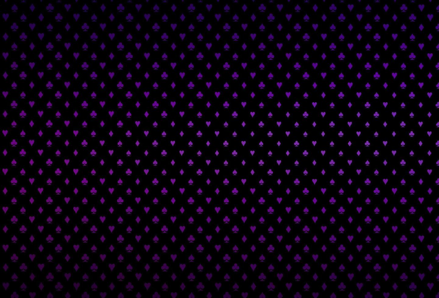 Dark purple vector cover with symbols of gamble.