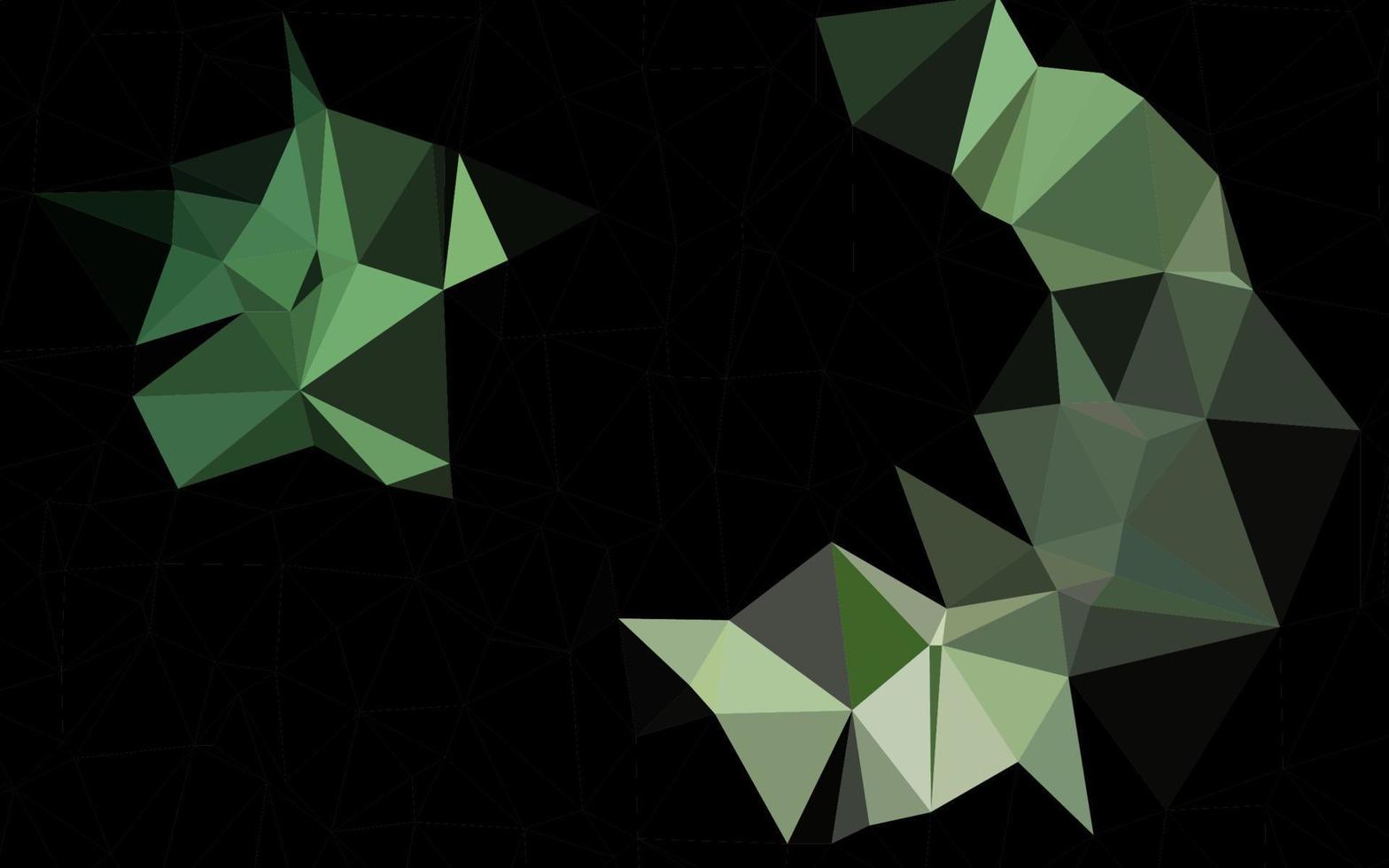 Dark Green vector abstract polygonal layout.