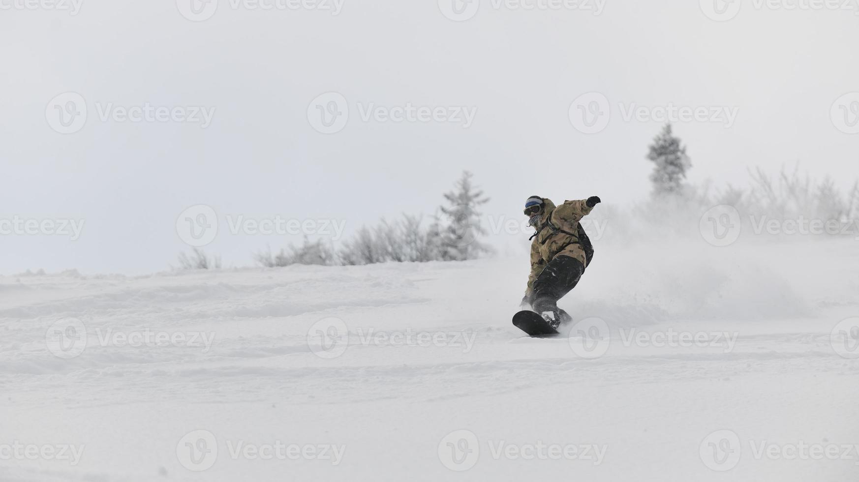 Skiers on mountain photo