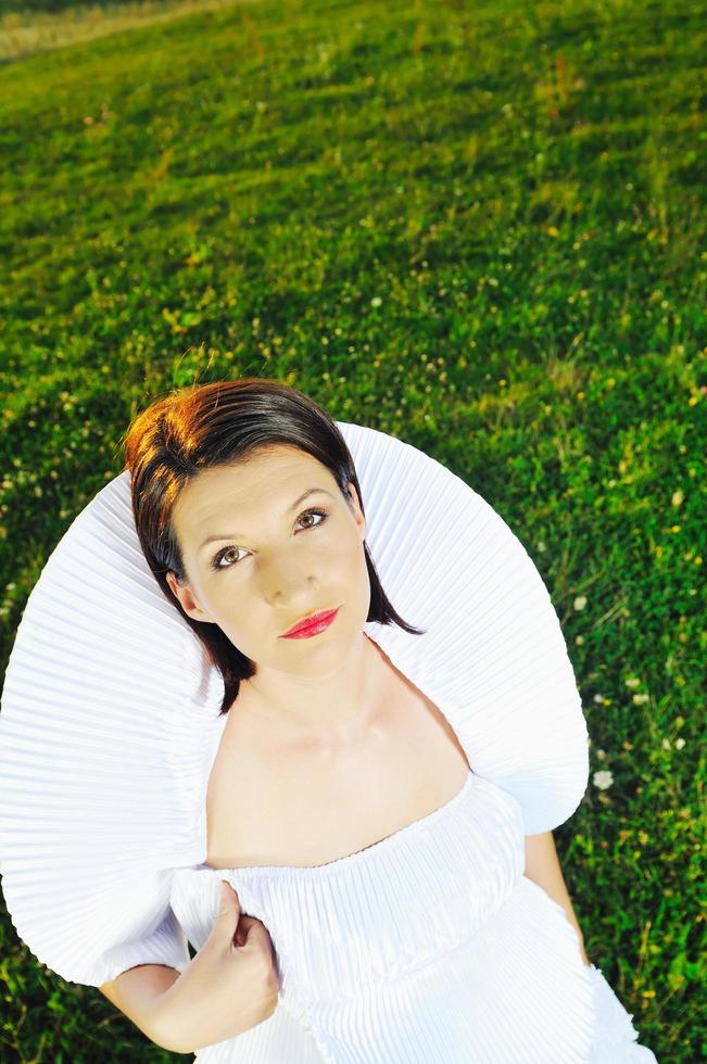 Outdoor bridal portrait photo