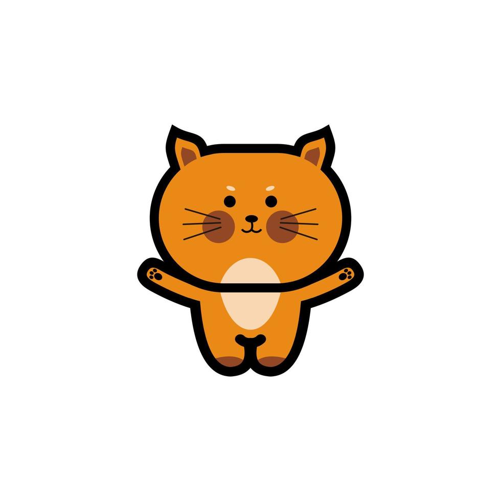 Cute orange kitten cartoon vector 11581176 Vector Art at Vecteezy
