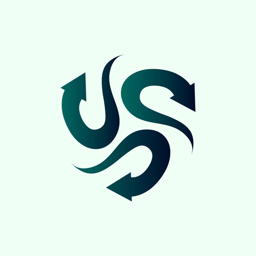 Abstract triple S shield logo illustration design for your company or business vector