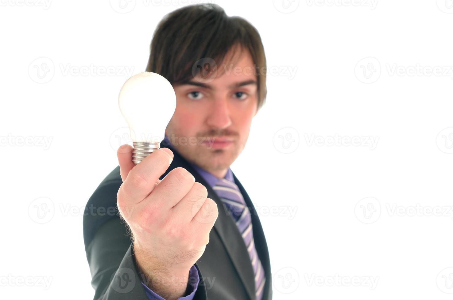 bulb business man photo