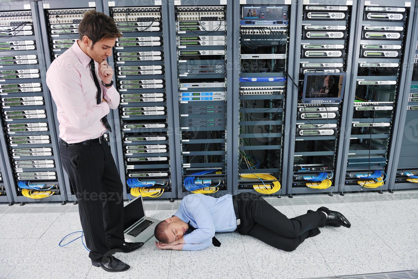 system fail situation in network server room photo