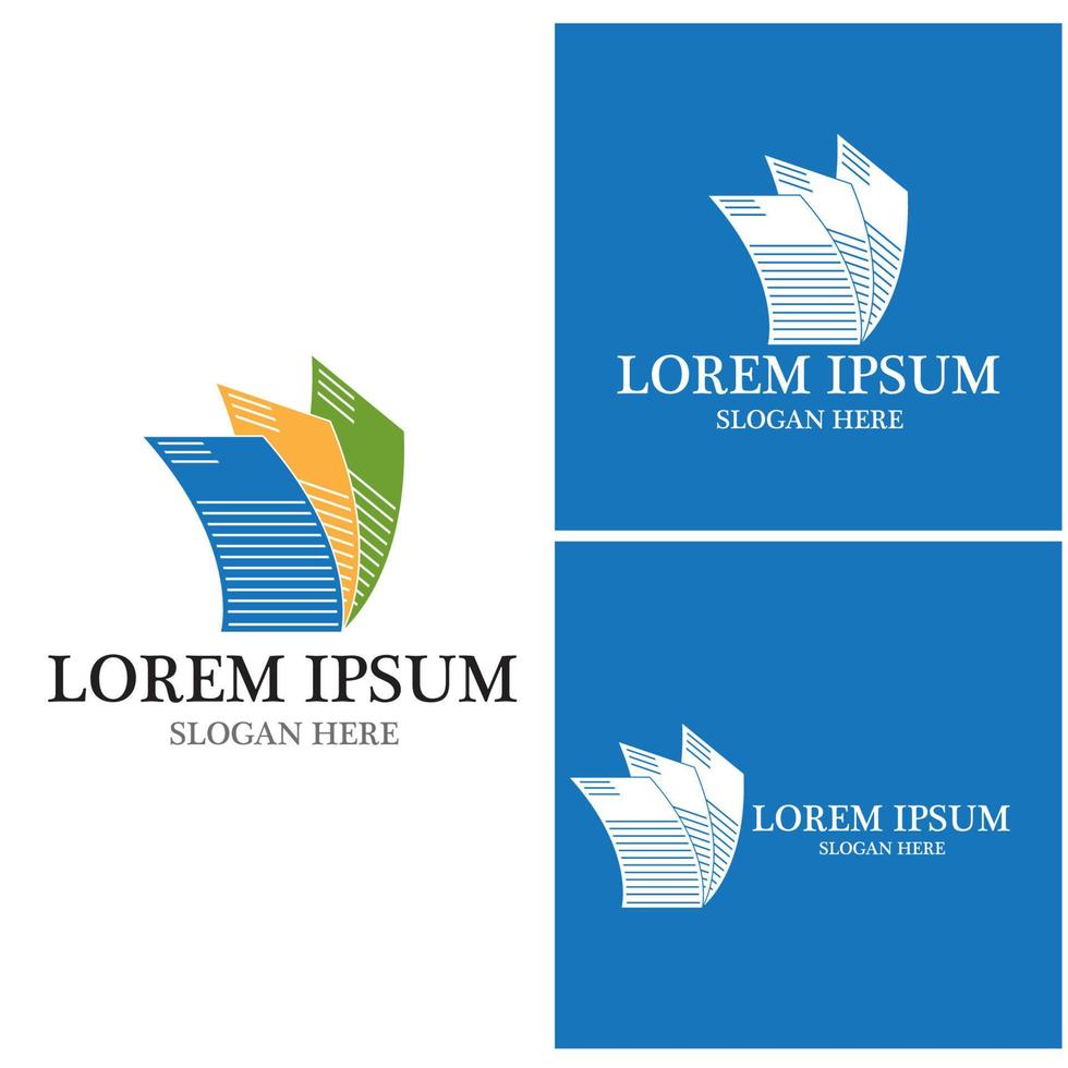Document logo vector template illustration
