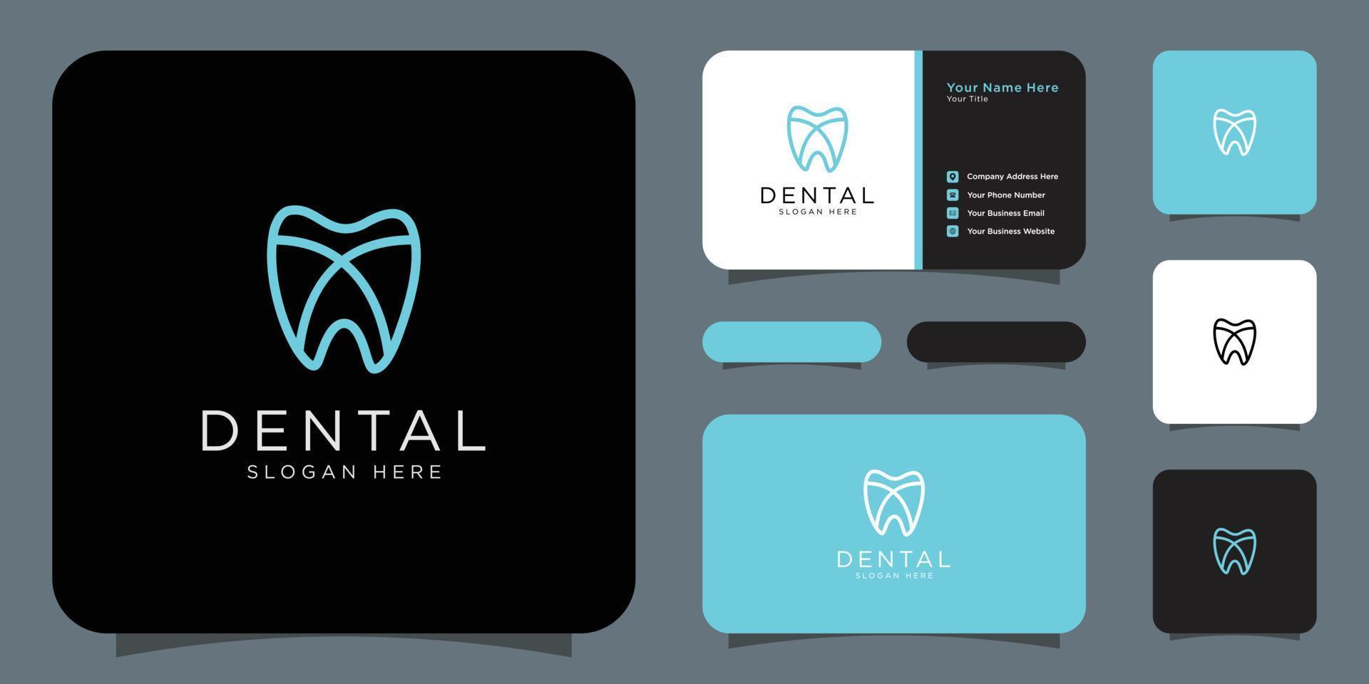 plantilla de diseño de vector de logotipo de diente dental