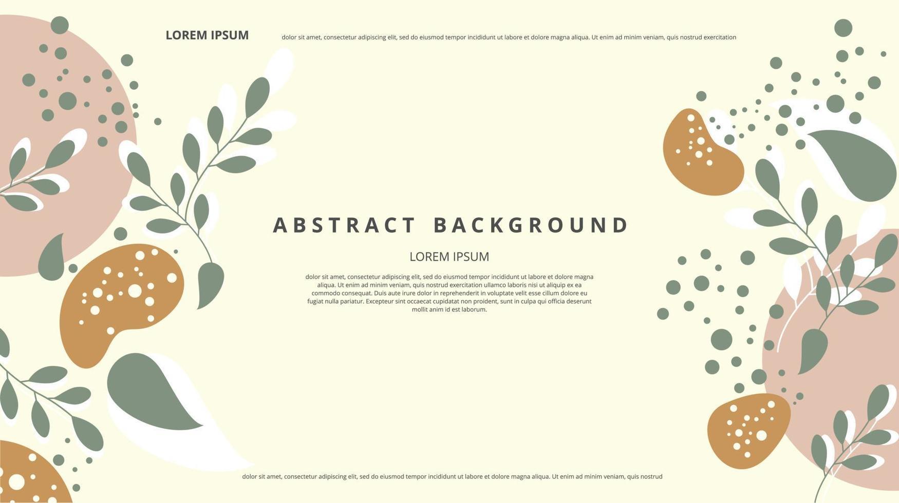 Abstract flat floral shapes background vector