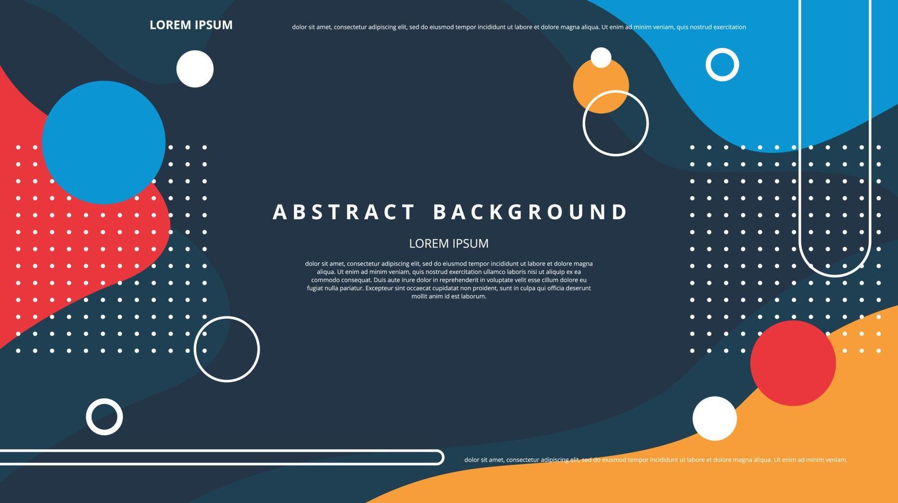 Abstract flat geometric shapes background vector