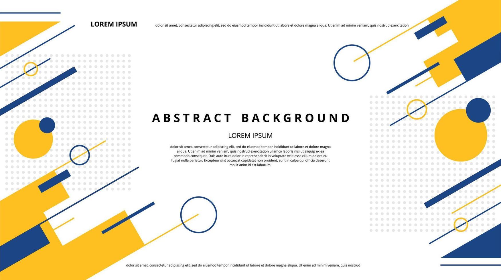 Abstract flat geometric shapes background vector