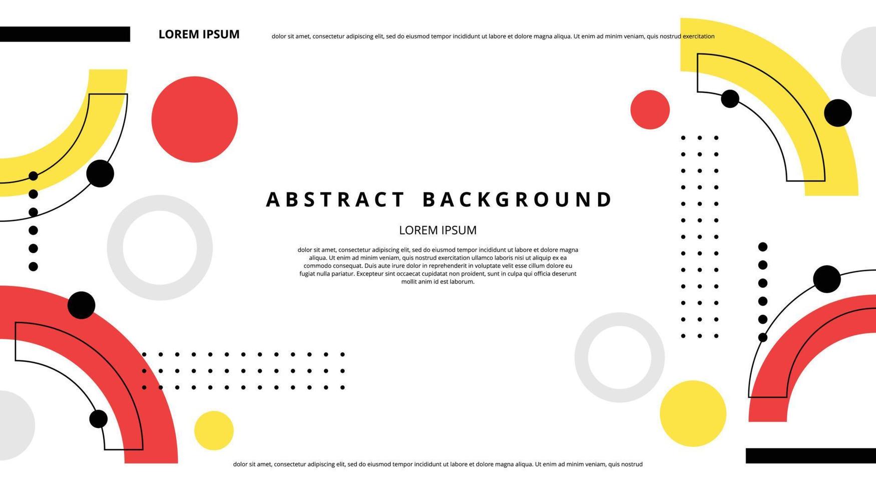 Abstract flat geometric shapes background vector