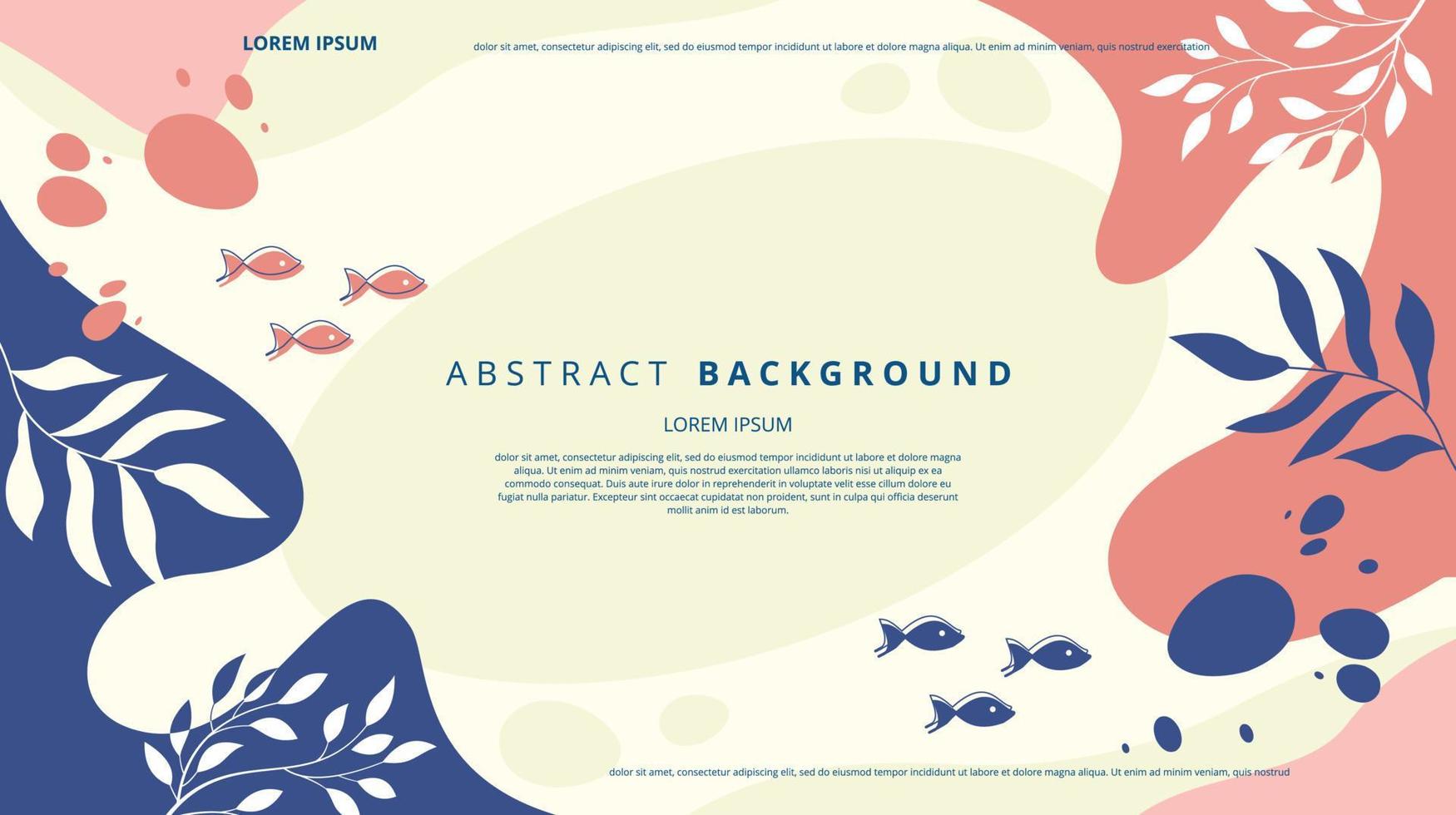 Abstract flat floral shapes background vector