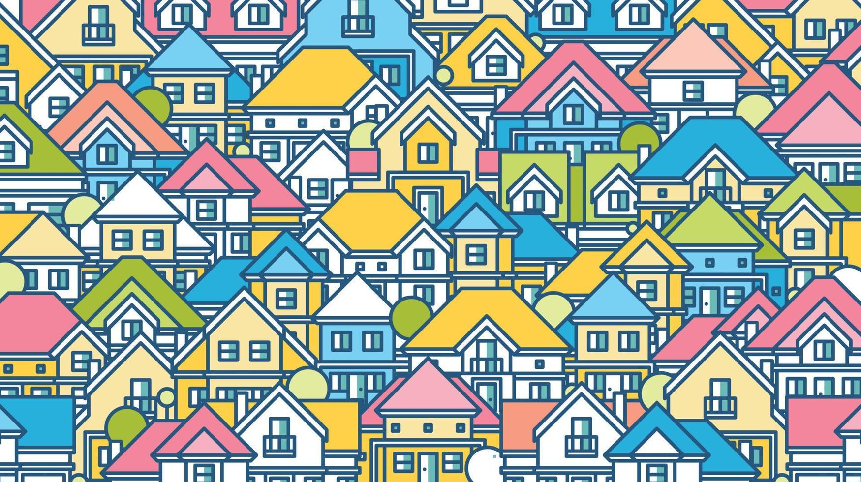 Abstract houses background vector