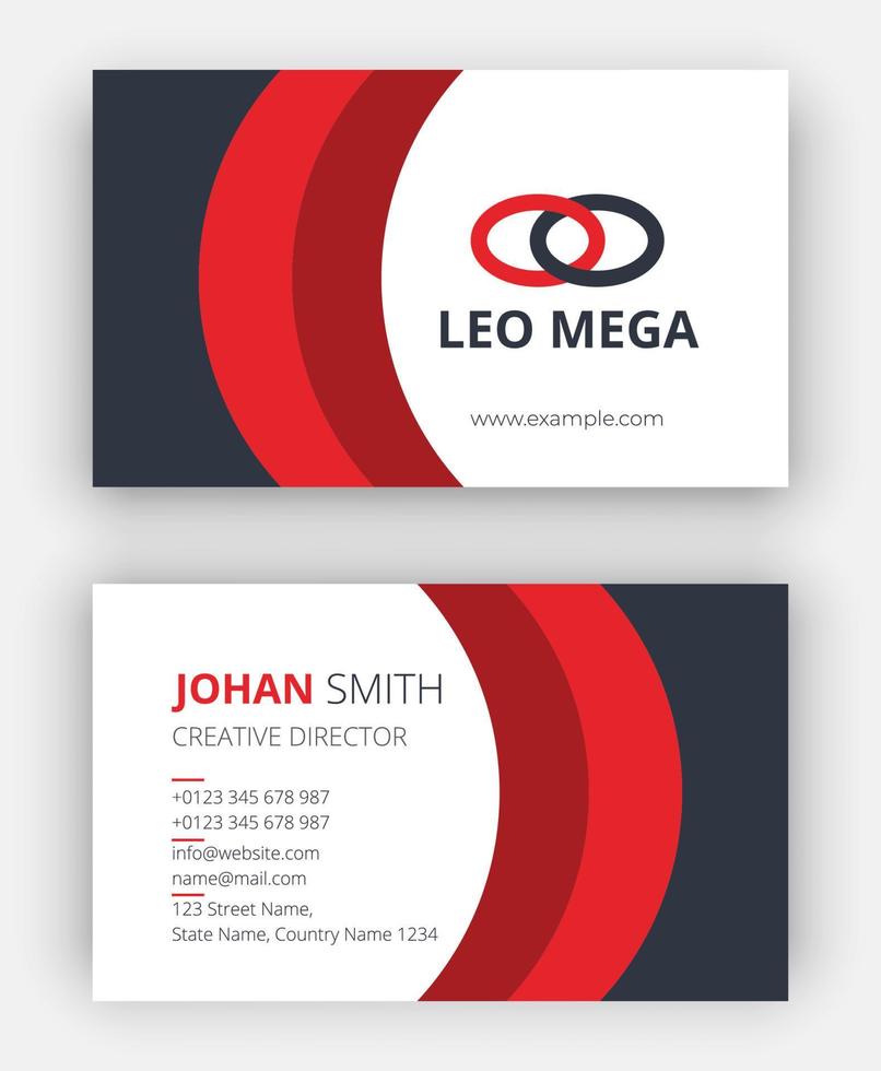 Corporate Business Card Template Vector File For Print. Business Card Template.