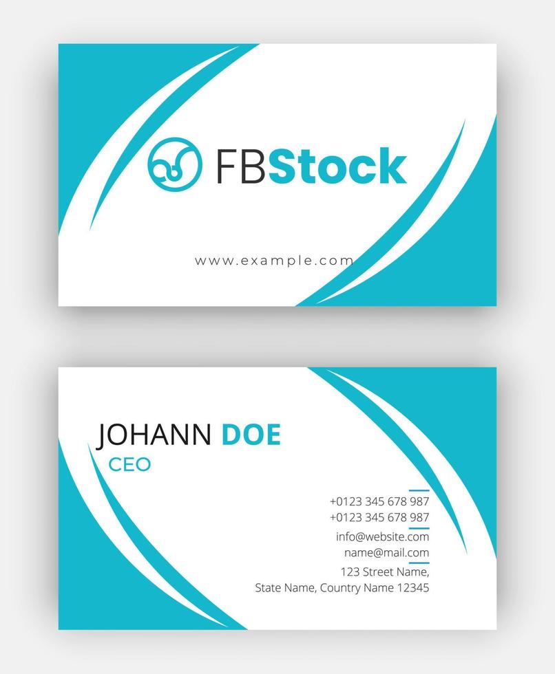 Corporate Business Card Template Vector File For Print. Business Card Template.