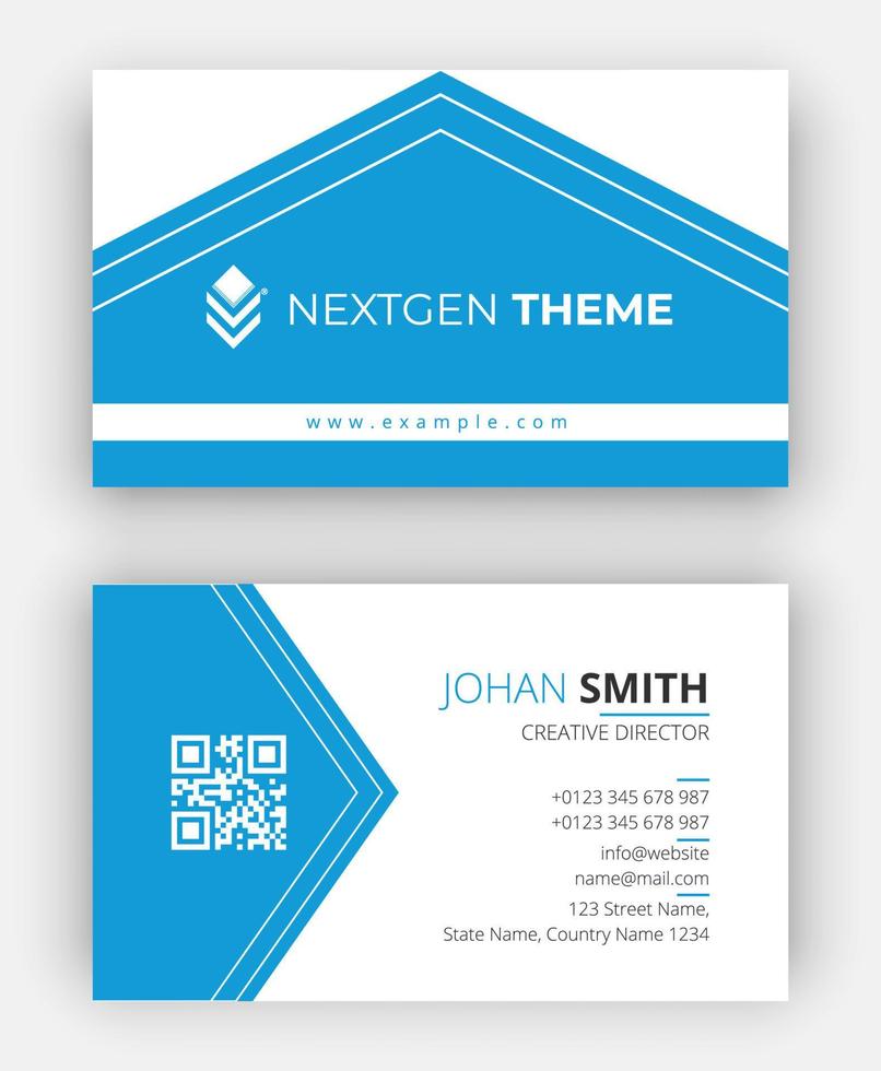 Corporate Business Card Template Vector File For Print. Business Card