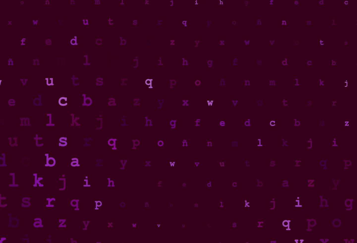 Dark purple vector cover with english symbols.