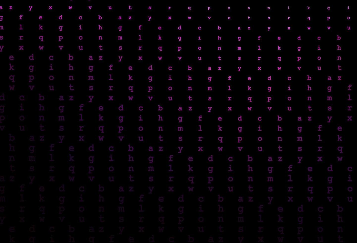 Dark pink vector pattern with ABC symbols.