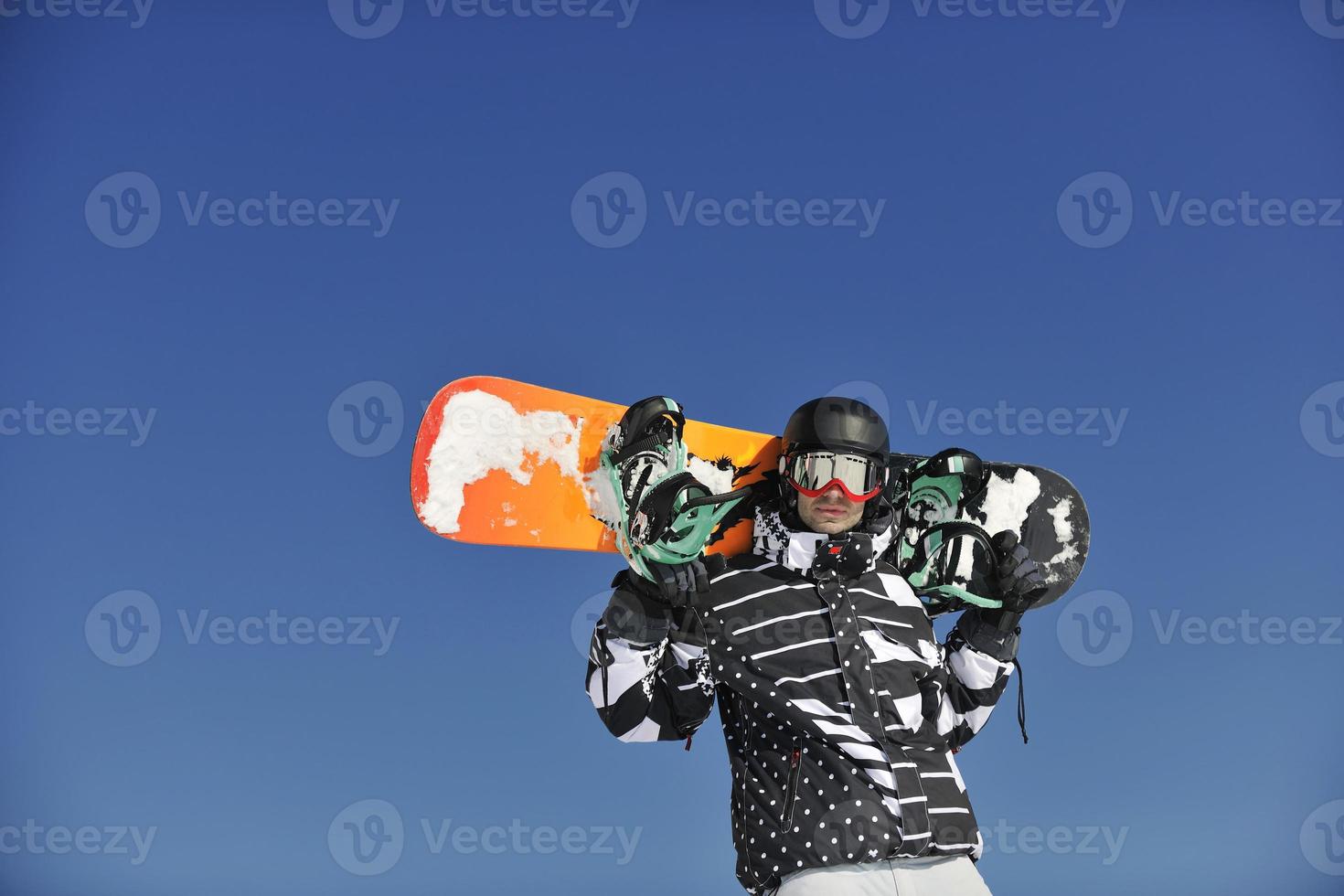 Skier on mountain photo