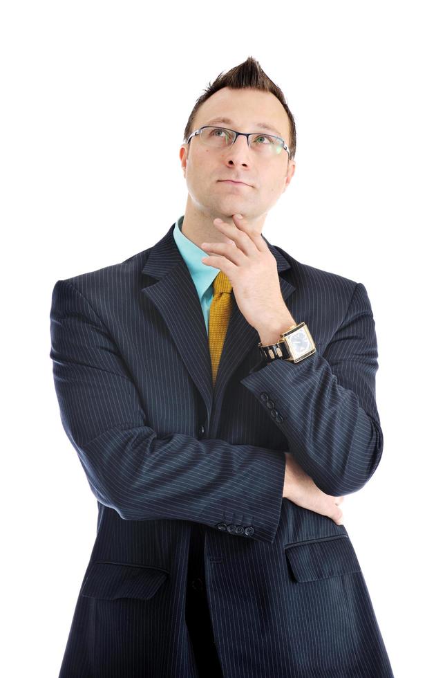 one young businessman isolated photo
