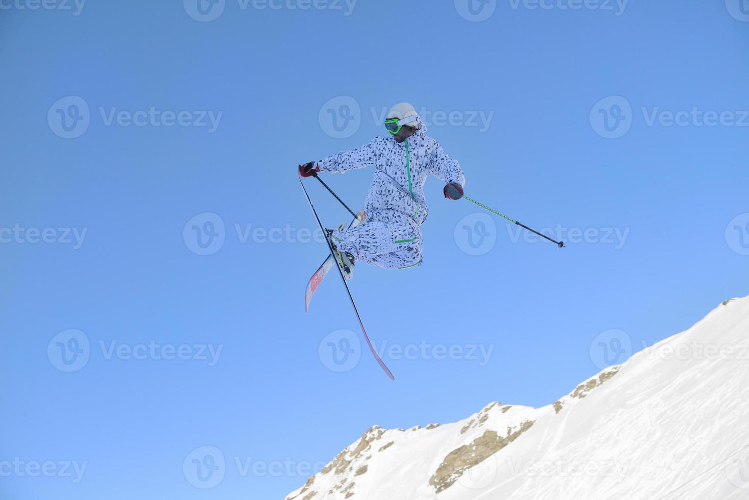 Ski jump view photo