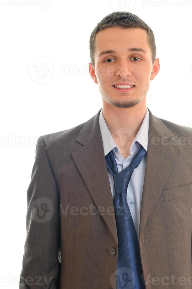 hombre de negocios en blanco foto