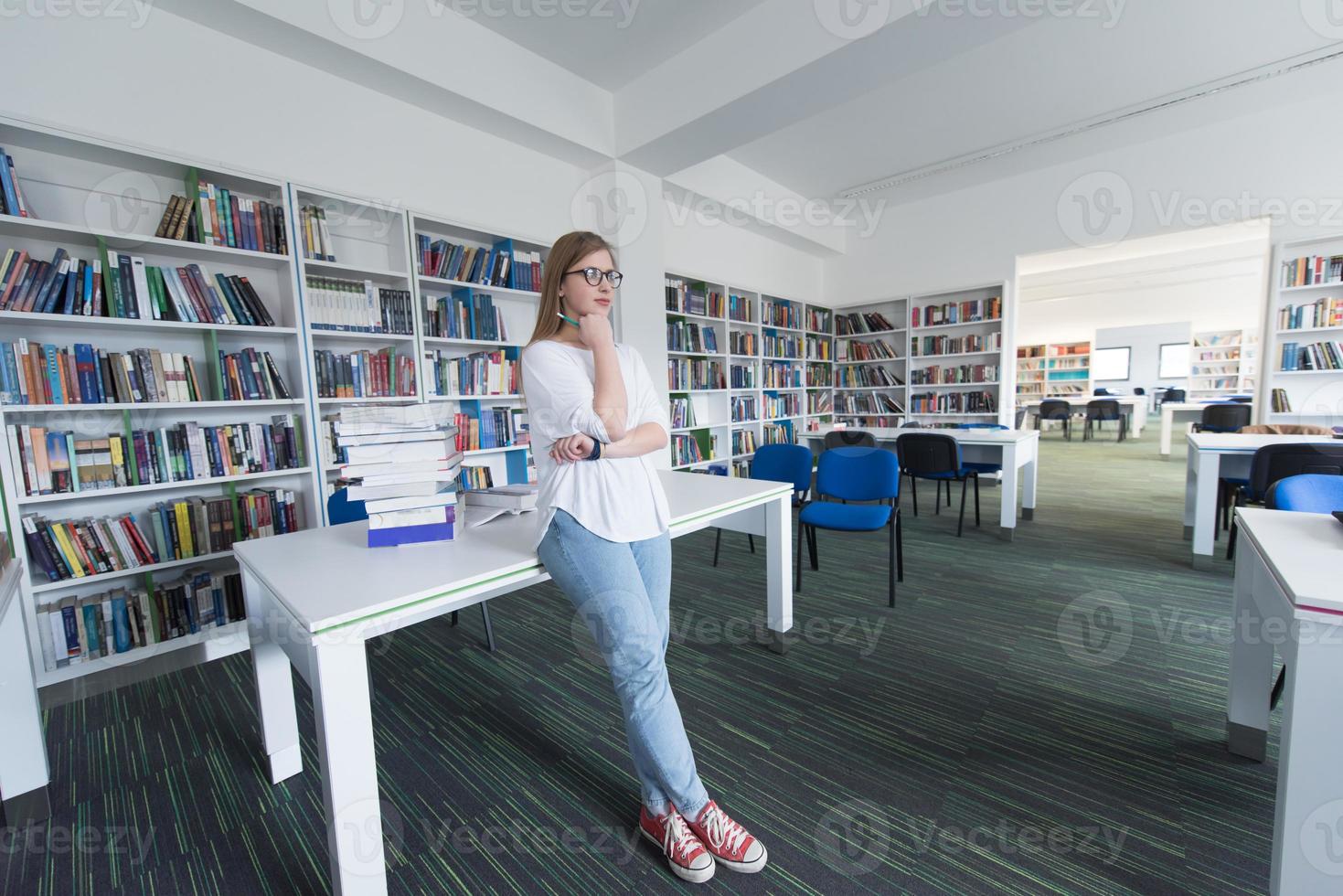 concepto de estudio de biblioteca foto