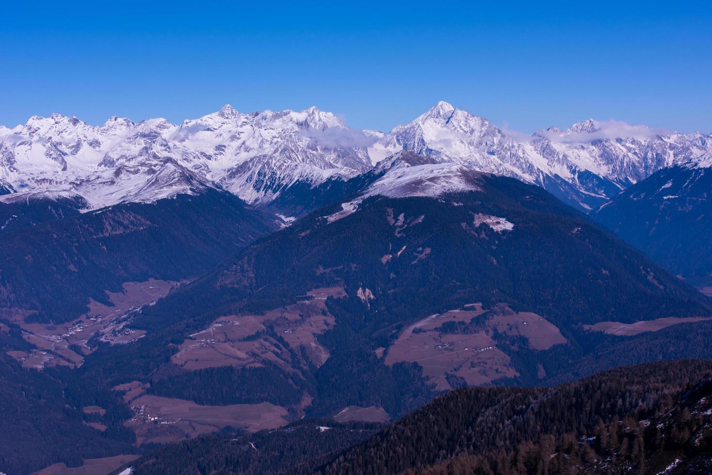 winter mountains view photo