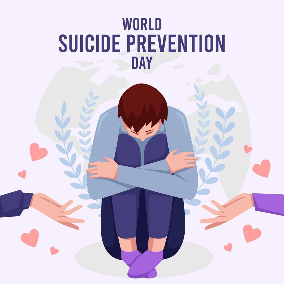 World Suicide Prevention Day Background vector