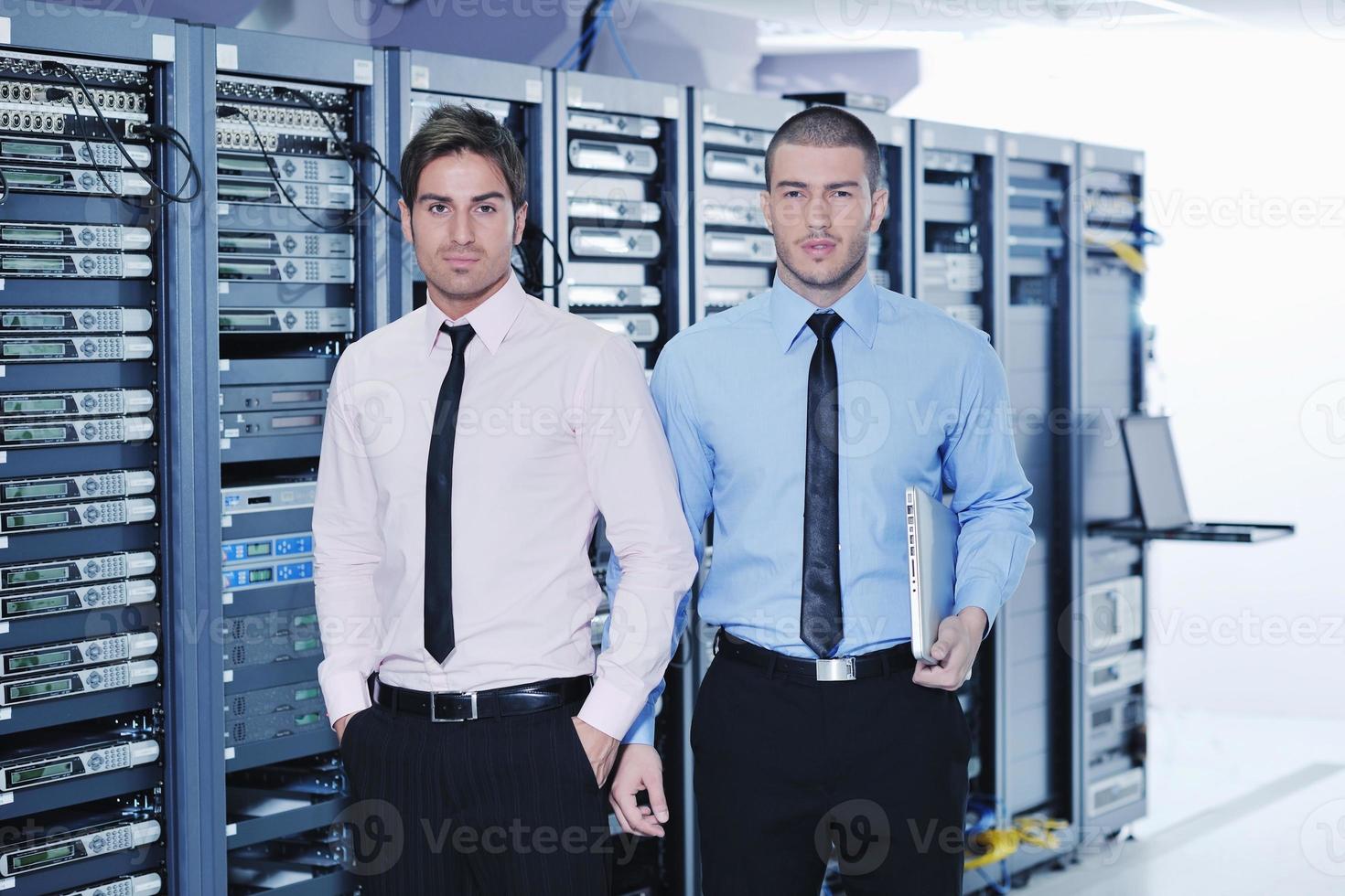 it enineers in network server room photo
